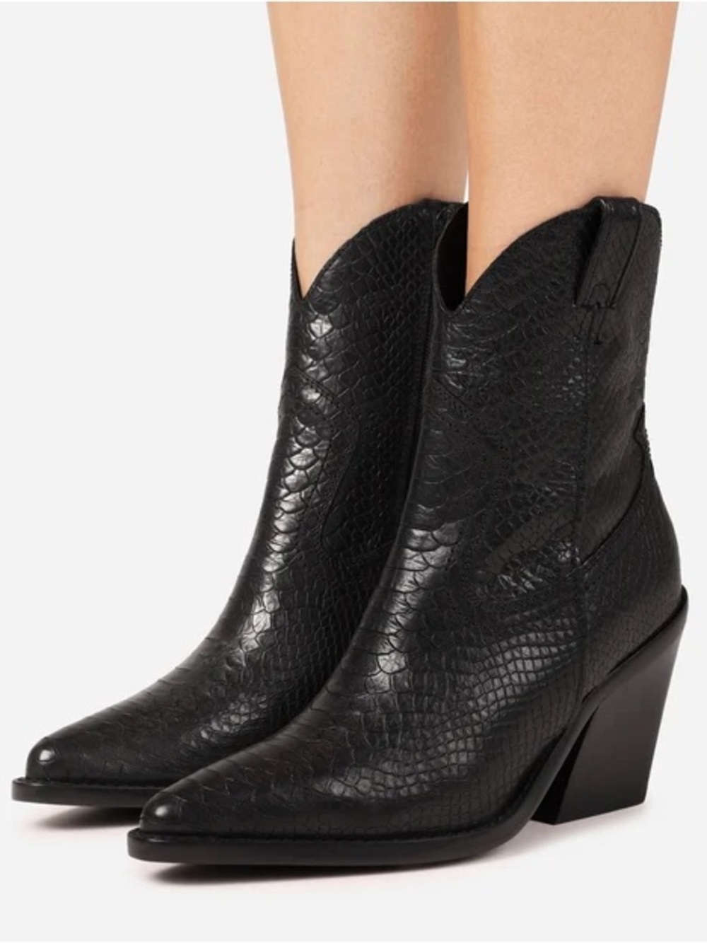 Anine Bing | Easton Python Leather Western Boot Size: 9
